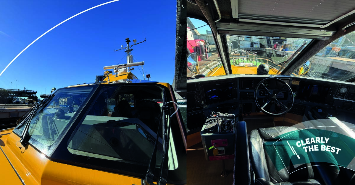 Exalto Wipers marine wiper system installed on a patrol vessel, Australia.